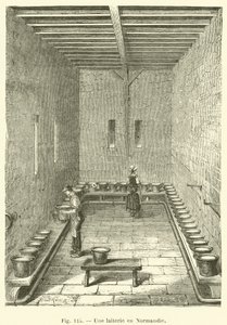Eine Molkerei in der Normandie von French School