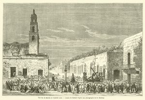 Eine Straße in Merida am Karfreitag (Gravur)