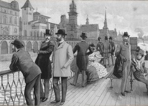 Weltausstellung 1900 in Paris: die Straße der Nationen von French School