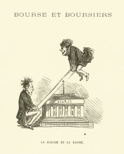 Auf und Ab des Aktienmarktes (Gravur) von French School