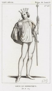VIII Jahrhundert, Herrschaft von Ludwig I., Ludwig der Deutsche von French School