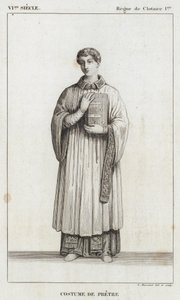 VI Jahrhundert, Herrschaft von Chlothar I., Priestergewand von French School