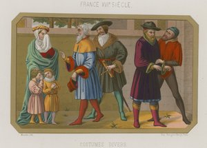 Verschiedene Moden des 16. Jahrhunderts in Frankreich von French School