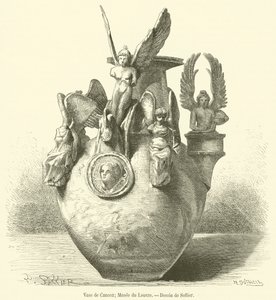 Vase von Canosa, Louvre-Museum (Gravur) von French School