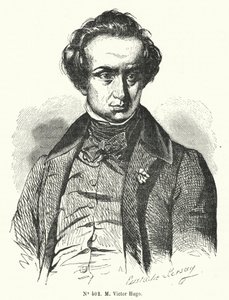 Victor Hugo, französischer Romanautor und Dramatiker (Gravur) von French School