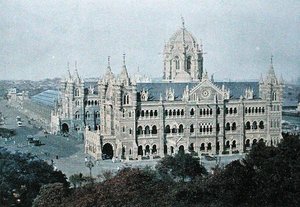 Victoria Terminus, Bombay, graviert von Gillot, ca. 1910 von French School