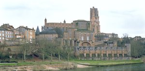 Ansicht der Kathedrale von Albi, begonnen 1282