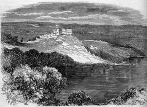 Ansicht von Castel Gandolfo, Sommerresidenz des Papstes. Italien