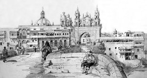 Ansicht von Lima, Peru, ca. 1850 (Gravur) von French School