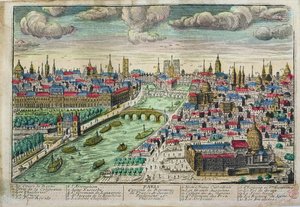 Ansicht von Paris und der Seine von French School