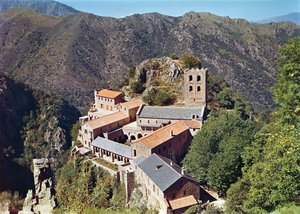 Ansicht der Abtei St. Martin du Canigou von French School