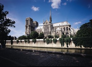 Ansicht der Kathedrale von der Seine, 1163-1345