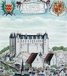 Blick auf das Château de Maille in der Touraine von French School