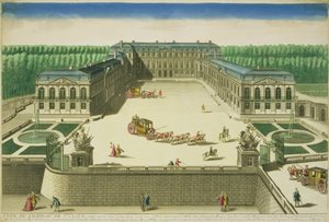 Ansicht des Schlosses von St. Cloud, graviert von Antoine Aveline von French School
