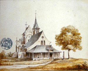 Ansicht der Kirche in Meudon von French School