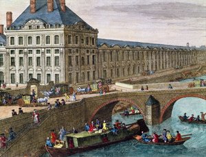 Ansicht der Seine am Port Royal (Detail) von French School