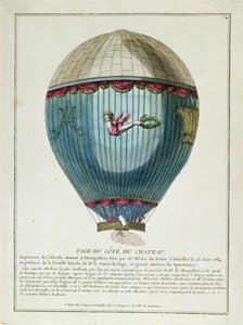 Ansicht des Ballons, der von Francois Pilatre de Rozier (1754-85) in Versailles am 23. Juni 1784 verwendet wurde von French School
