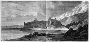 Ansicht der Stadt Monaco im Jahr 1860. Gravur in „Die illustrierte Welt“ Nr. 157 vom 14. April 1860 von French School