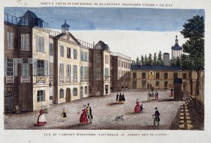 Ansicht des Naturkundekabinetts im Jardin des Plantes in Paris (Gravur) von French School