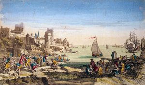 Ansicht des Hafens und der Werften der Stadt Le Havre (Seine-Maritime)
