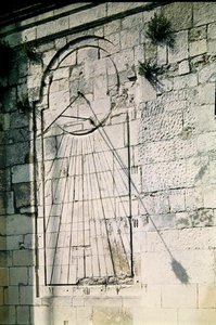 Ansicht der Sonnenuhr an der Fassade des Hôtel de Ville, ca.1544