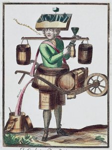 Essighersteller, Farbige Gravur, Frankreich