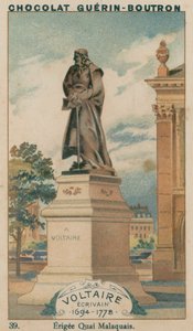 Voltaire, Schriftsteller, 1694-1778, errichtet am Quai Malaquais