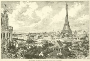 Gesamtansicht der Weltausstellung, aufgenommen vom Palais du Trocadéro (Gravur) von French School