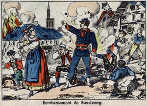 Krieg von 1870 zwischen Frankreich und Preußen: Belagerung und Bombardierung von Straßburg von French School