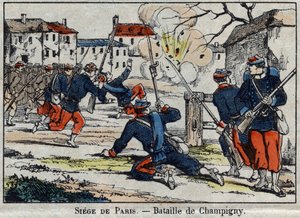 Krieg von 1870 zwischen Frankreich und Preußen: die Schlacht von Champigny oder die Schlacht von Villiers vom 30.11. bis 02.12.1870