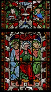 Fenster N-chapA mit Pfingsten von French School