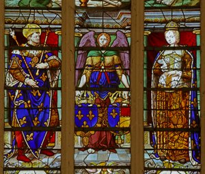 Fenster mit dem Heiligen Ludwig und Margarete von Provence von French School