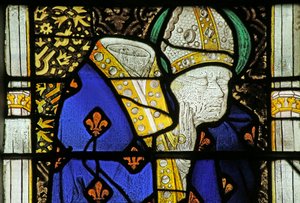 Fenster mit Darstellung des Heiligen Dionysius, ca. 1460 von French School