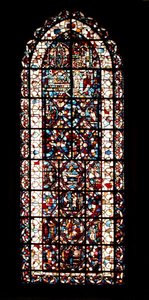 Fenster mit Szenen aus dem Leben der Heiligen
