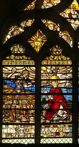 Fenster mit der Steinigung des Heiligen Stephanus von French School