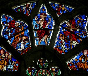 Fenster Nr. 3, Darstellung von Szenen des Jüngsten Gerichts