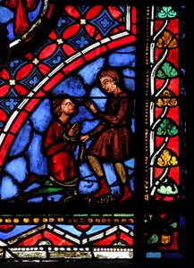 Fenster w05, Darstellung des Magiers Hermogenes und Philetus von French School