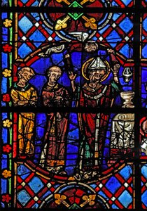 Fenster w08, Darstellung der Messe des Heiligen Martin