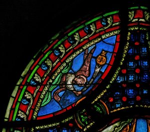 Fenster w0, Darstellung eines Engels von French School