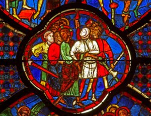 Fenster w0, Darstellung des Verrats durch Judas