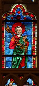 Fenster w101, den Heiligen Petrus darstellend