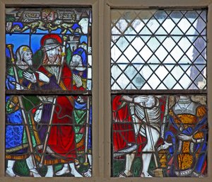 Fenster w103, Darstellung des Weges nach Emmaus