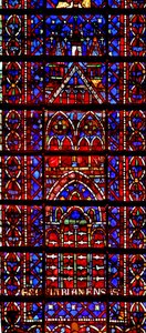 Fenster w105 mit Darstellung der Kathedrale von Amiens