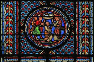 Fenster w10, St. Peter bekehrt den Zenturio