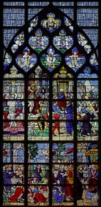 Fenster w10 mit Darstellung der Passion von French School