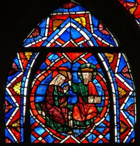 Fenster w110 zeigt die Krönung der Jungfrau von French School