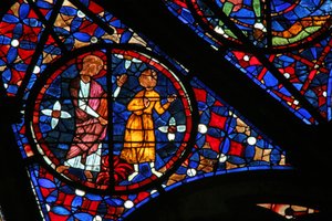 Fenster w115, Abels Opfer darstellend von French School