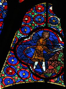 Fenster w115, Kain, der Abel tötet, darstellend von French School