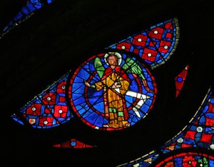 Fenster w115, einen Engel darstellend von French School