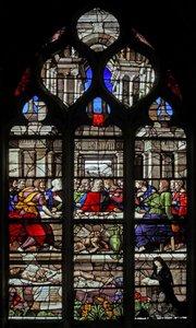 Fenster w12, das letzte Abendmahl von French School